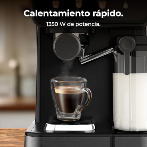 Cafetières Express Semi-automatiques Power Espresso Touch ColdBrew Latte, 20 Bars, 1350W