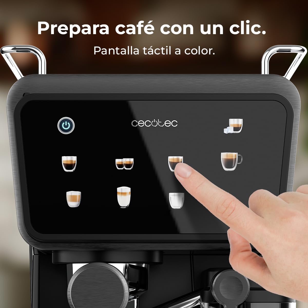 Cafetières Express Semi-automatiques Power Espresso Touch ColdBrew Latte, 20 Bars, 1350W