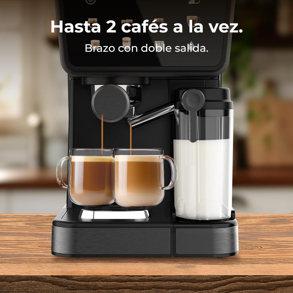 Cafetières Express Semi-automatiques Power Espresso Touch ColdBrew Latte, 20 Bars, 1350W