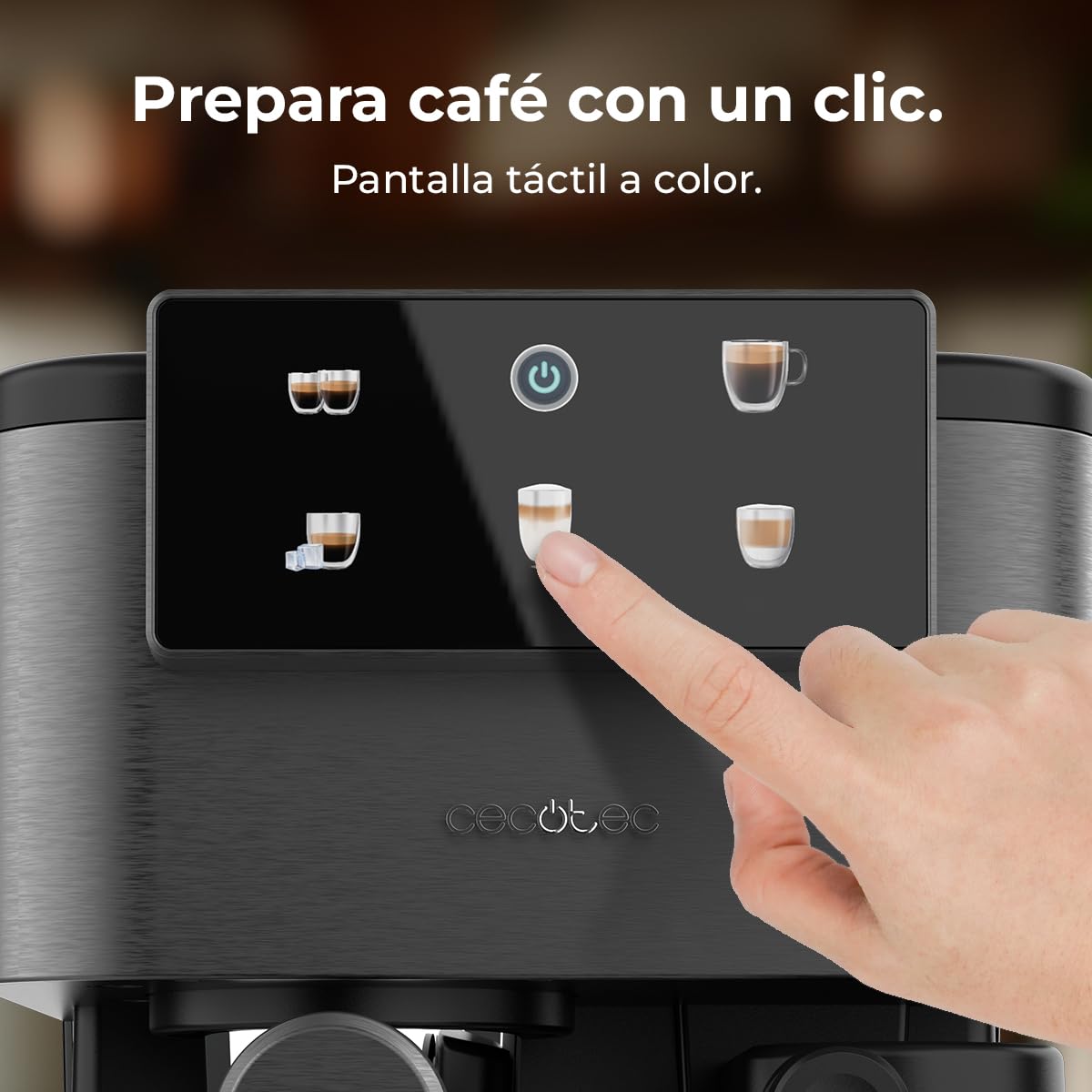 Cafetière Express Semi-automatique Power Espresso ColdBrew Latte Oscuro. 1350W, 20 Bars