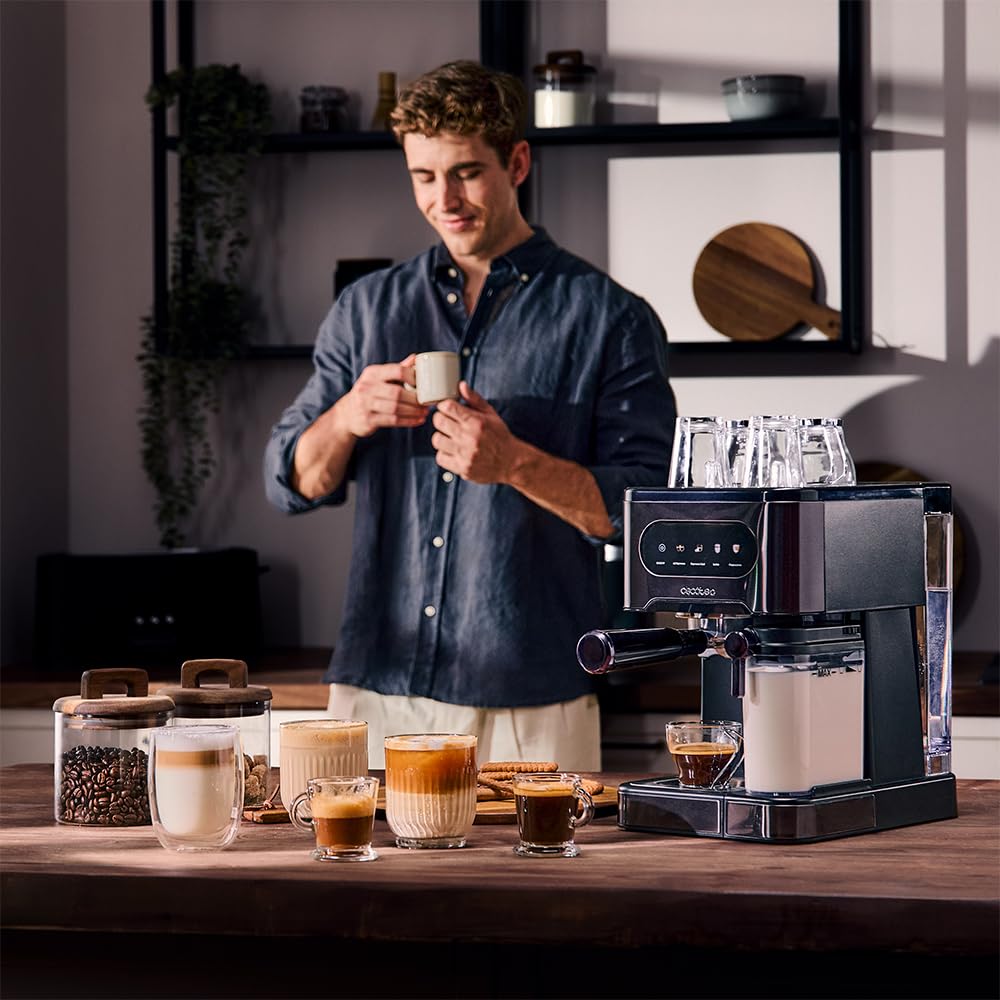 Machine à Café Expresso Power Espresso 20 ColdBrew Latte +. 1350W, 20 Bars, Écran Tactile Couleur, Réservoir d'Eau 1,5L