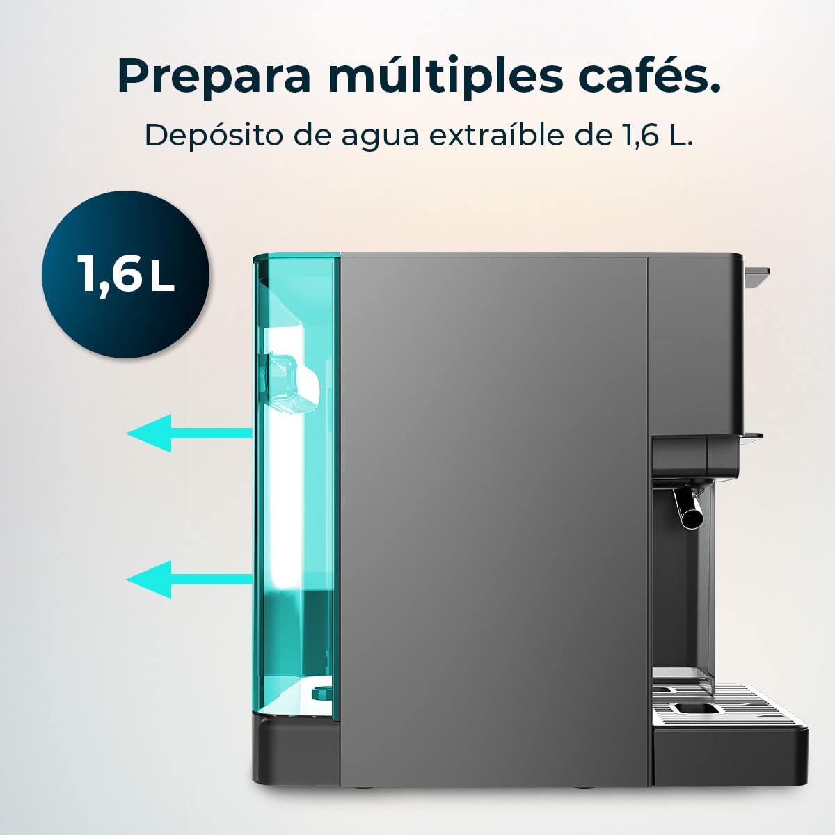 Machine a Café FreeStyle Latte. Cafetière à Capsules avec Réservoir à Lait 400 ml