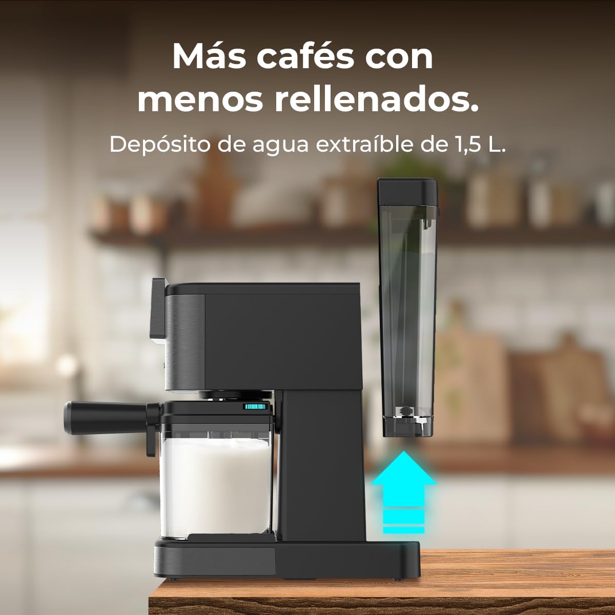 Cafetière Express Semi-automatique Power Espresso ColdBrew Latte Oscuro. 1350W, 20 Bars