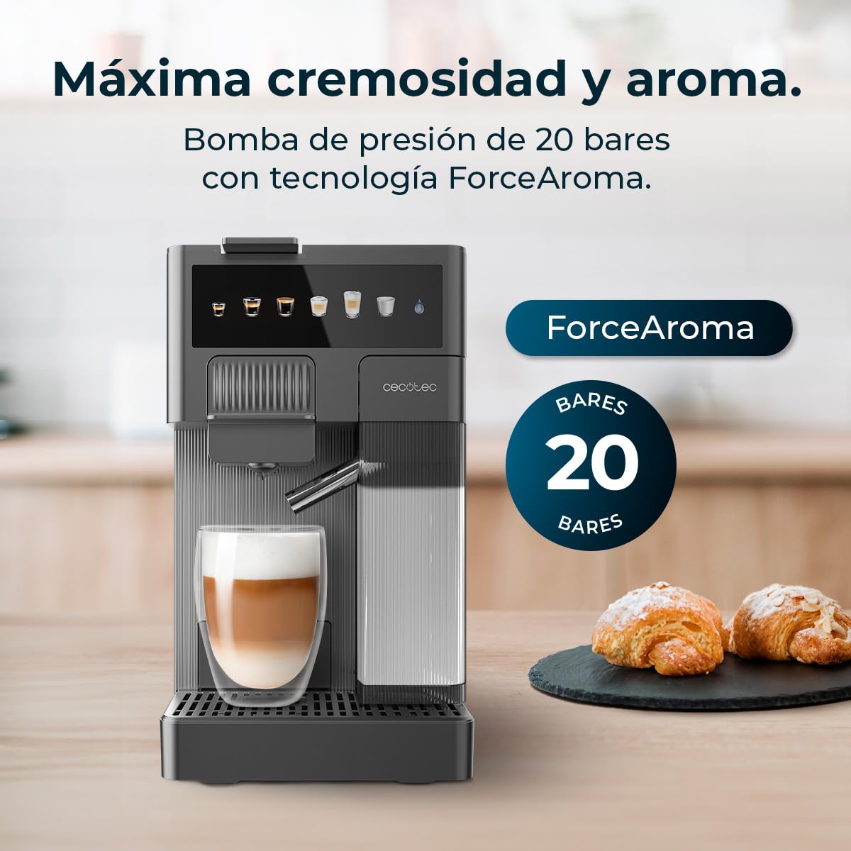 Machine a Café FreeStyle Latte. Cafetière à Capsules avec Réservoir à Lait 400 ml