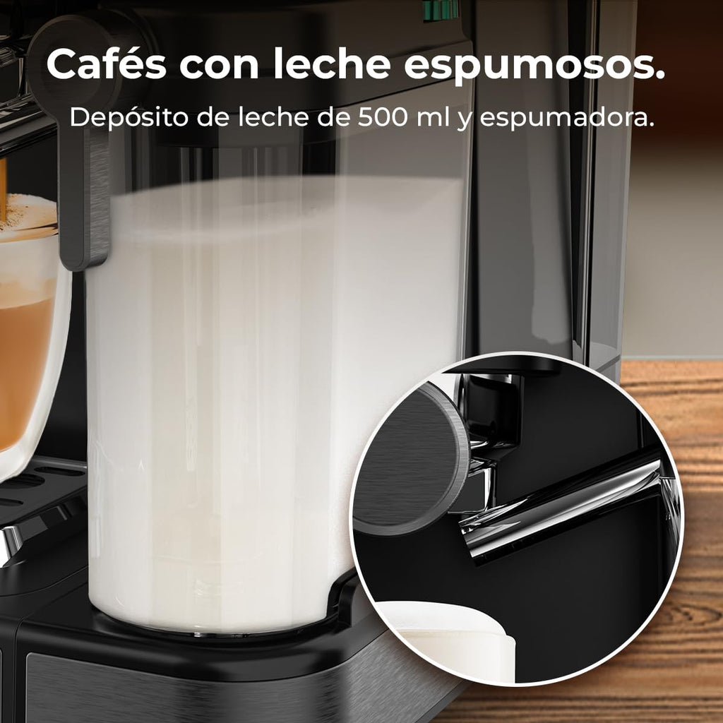 Cafetières Express Semi-automatiques Power Espresso Touch ColdBrew Latte, 20 Bars, 1350W