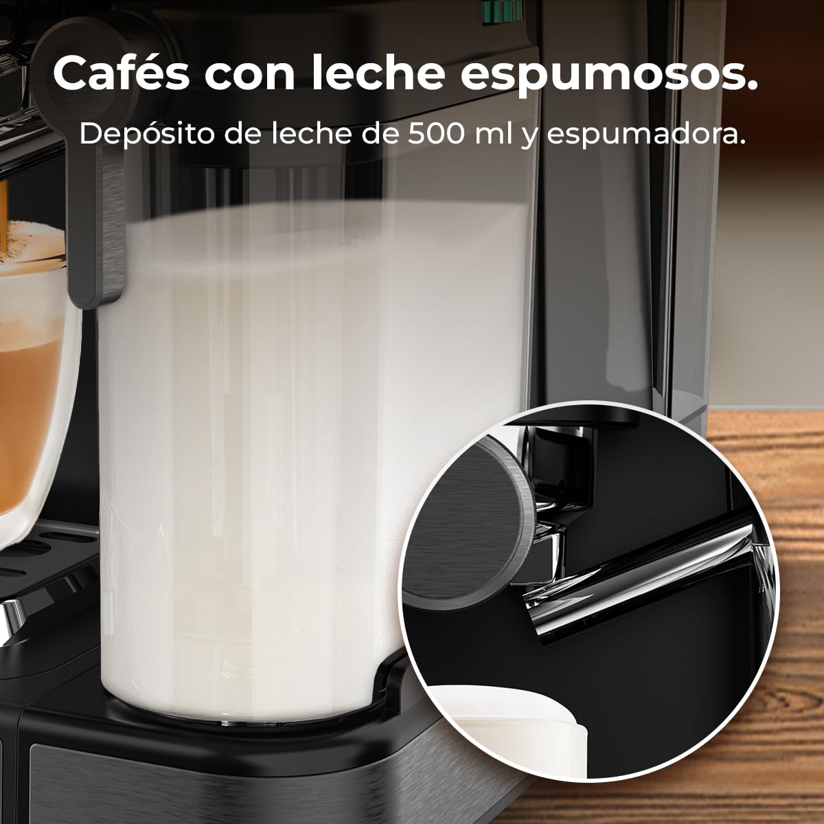 Cafetières Express Semi-automatiques Power Espresso Touch ColdBrew Latte, 20 Bars, 1350W