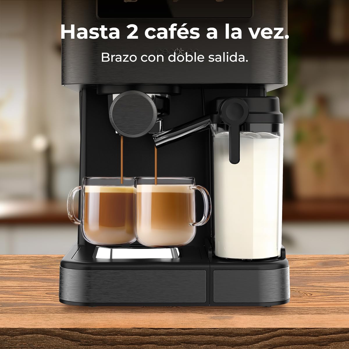 Cafetière Express Semi-automatique Power Espresso ColdBrew Latte Oscuro. 1350W, 20 Bars