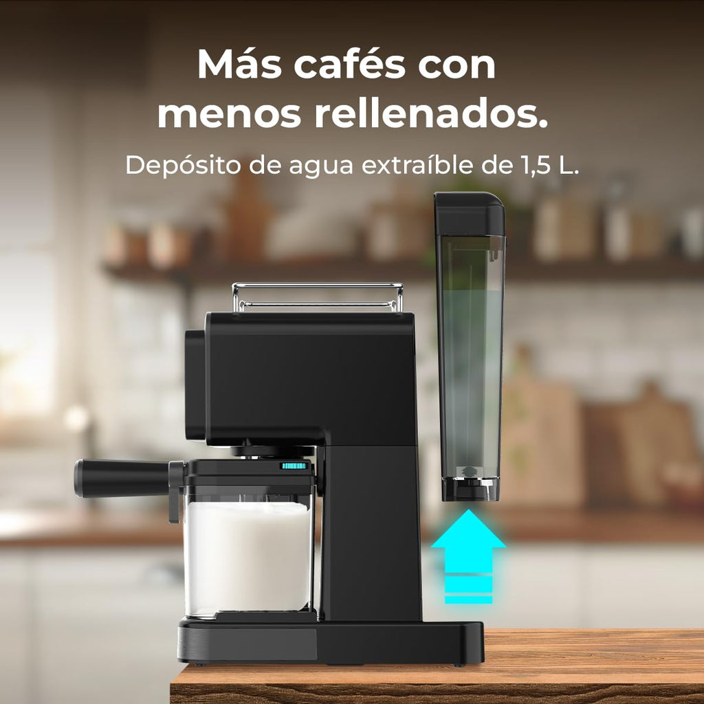 Cafetières Express Semi-automatiques Power Espresso Touch ColdBrew Latte, 20 Bars, 1350W