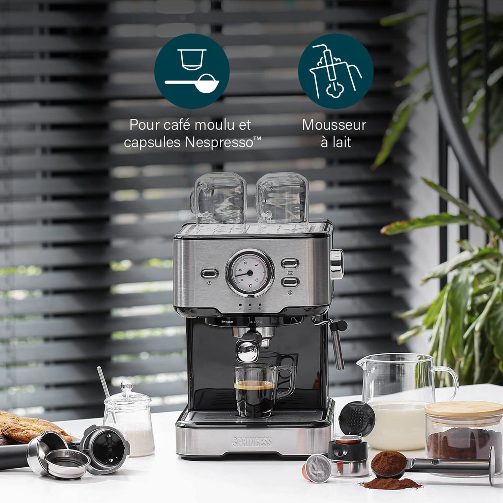 Machine à expressos 249412 - 1,5L - 20 bars