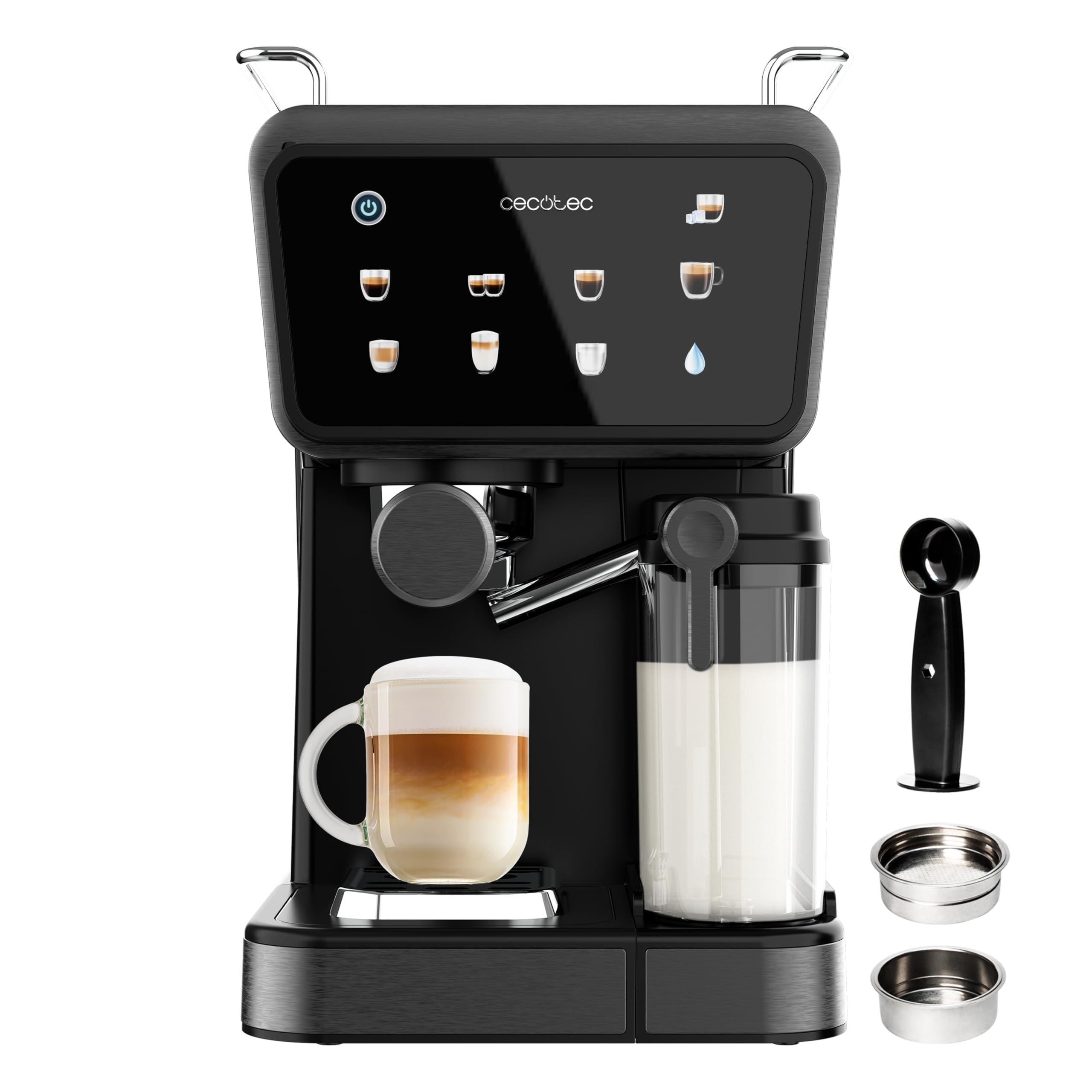 Cafetières Express Semi-automatiques Power Espresso Touch ColdBrew Latte, 20 Bars, 1350W