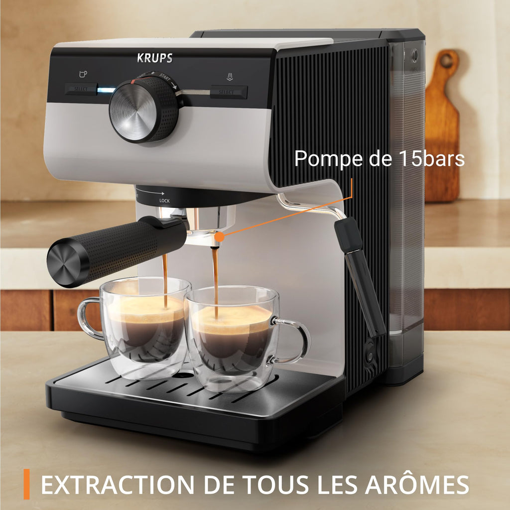 Machine espresso manuelle, Qualité Barista, Espresso et Cappuccinos, XP381B10