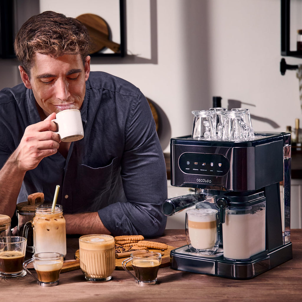 Machine à Café Expresso Power Espresso 20 ColdBrew Latte +. 1350W, 20 Bars, Écran Tactile Couleur, Réservoir d'Eau 1,5L